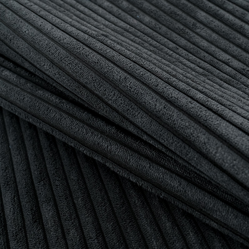 Velluto a coste larghe Zoé Nero - Maison Klem